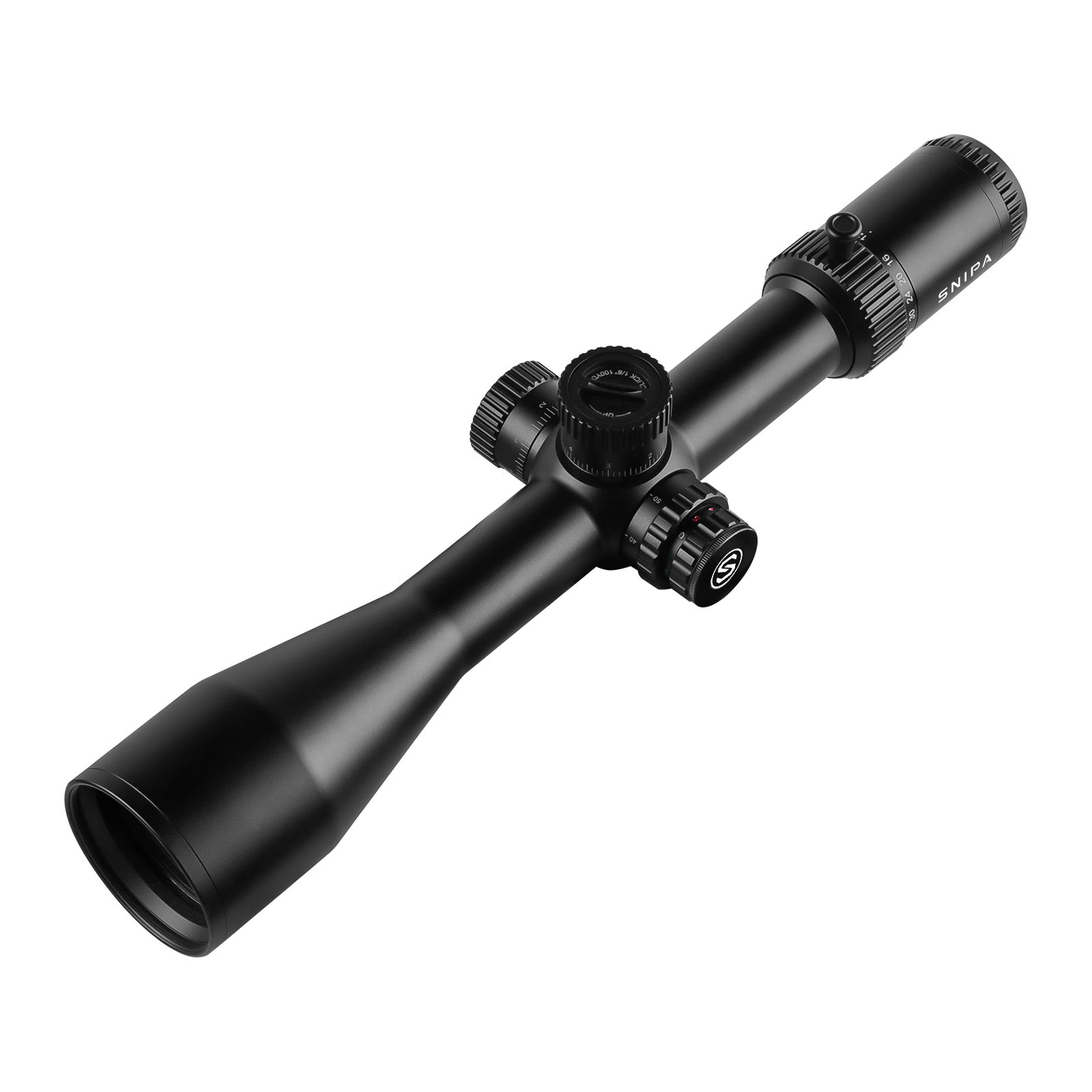 SNIPA™ Yukon Edge 4–40×56 FFP Rifle Scope – 34mm Tube, Illuminated MOA Reticle, 1/8 MOA Turrets