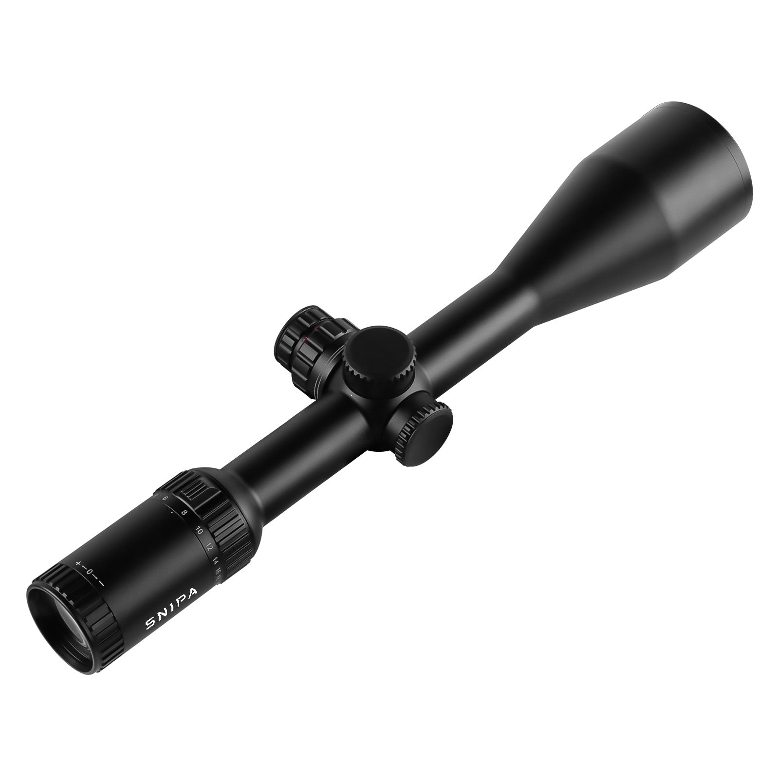 SNIPA™ POLAR X Tactical Rifle Scope 3–18×56 SFP Wide-Angle– 30mm Tube, MOA Illuminated Reticle, IPX7 | NorthLine 30 Tactical Mount + Focus Wheel