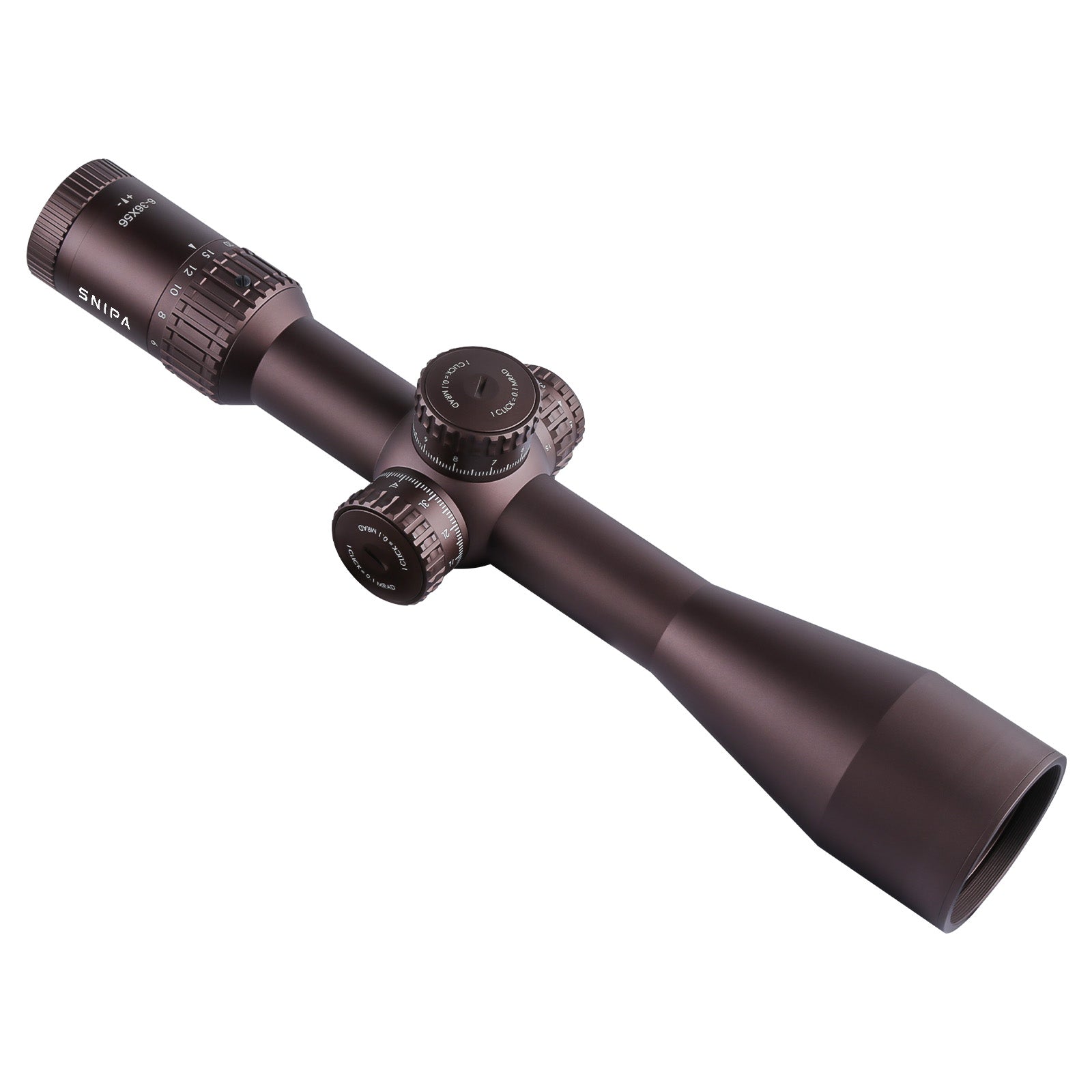 SNIPA™ WOLF ICE 6–36×56 FFP Tactical Rifle Scope – ED Lens | Illuminated MRAD Reticle, 34mm Tube, IPX7 | Tactical Mount & Sunshade Tube Included