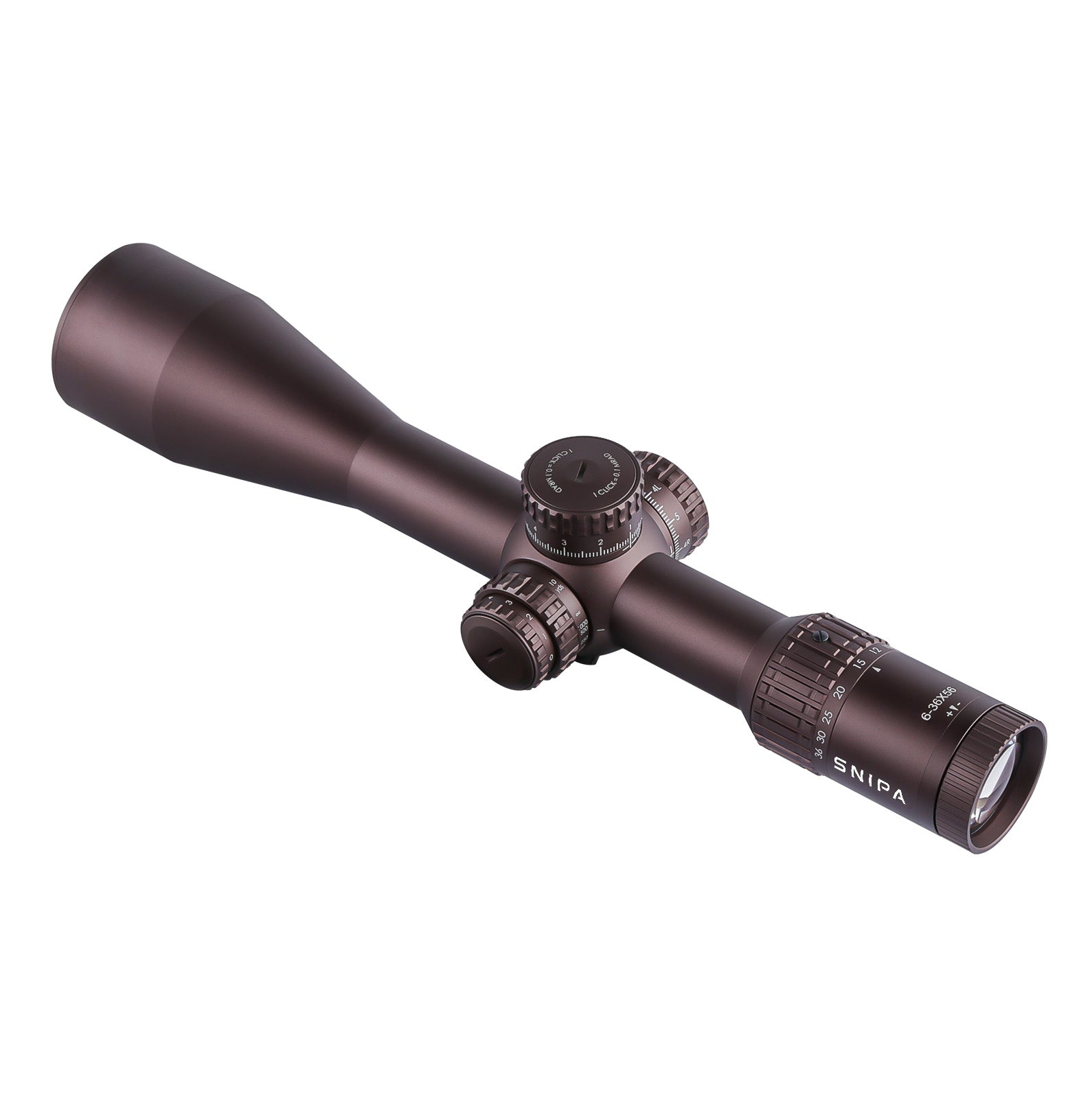 SNIPA™ WOLF ICE 6–36×56 FFP Tactical Rifle Scope – ED Lens | Illuminated MRAD Reticle, 34mm Tube, IPX7 | Tactical Mount & Sunshade Tube Included