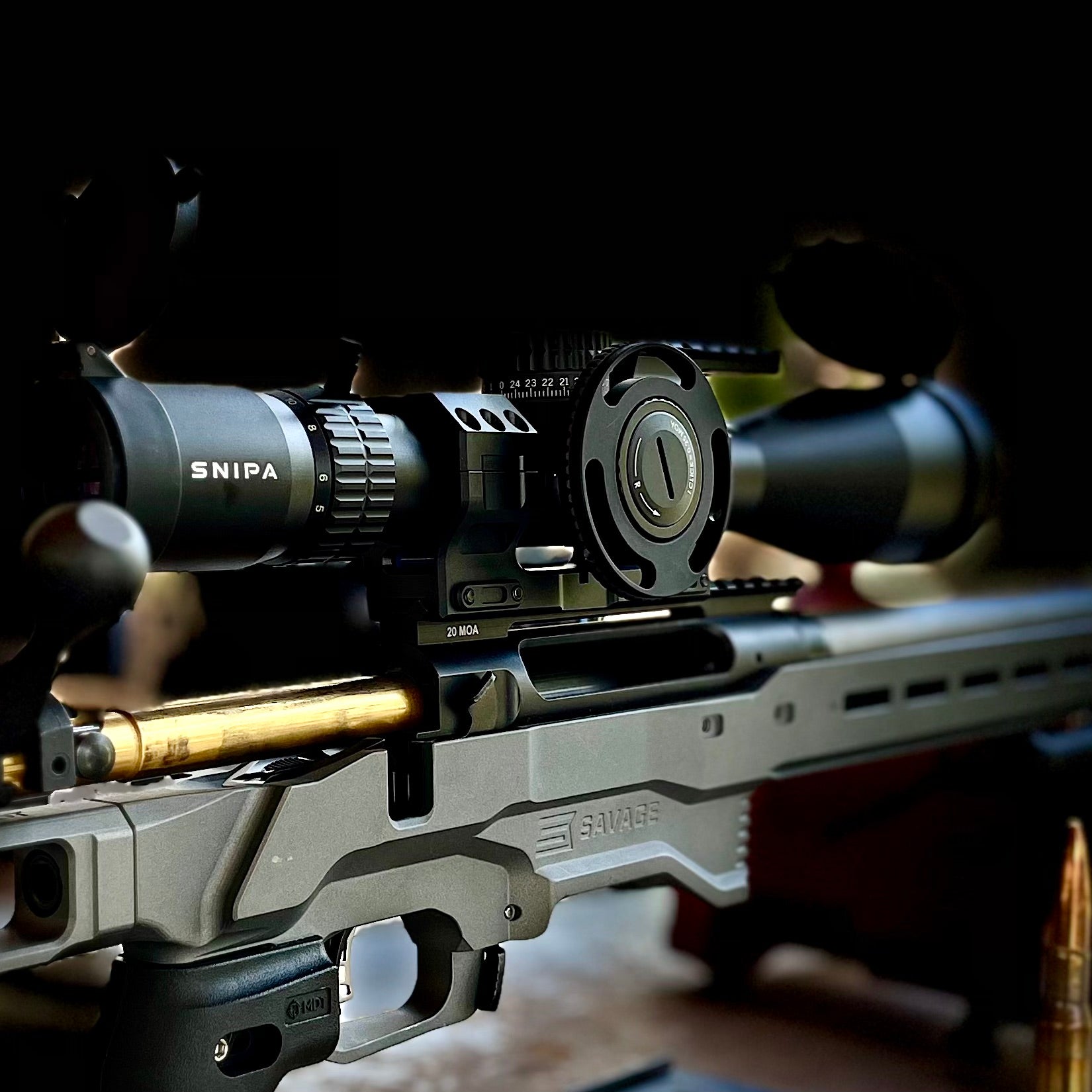 SNIPA™ ROCKIES X 5-25×56 FFP Rifle Scope – Illuminated Reticle, 34mm Tube, Zero Stop, IPX7, | Side Focus Wheel, Tactical Mount & Sunshade Tube Included